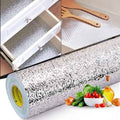 Silver Foil Kitchen Sticker | Waterproof, Oil-Proof & Heat-Resistant Aluminum Foil Wallpaper (1.97 × 6.56 ft)